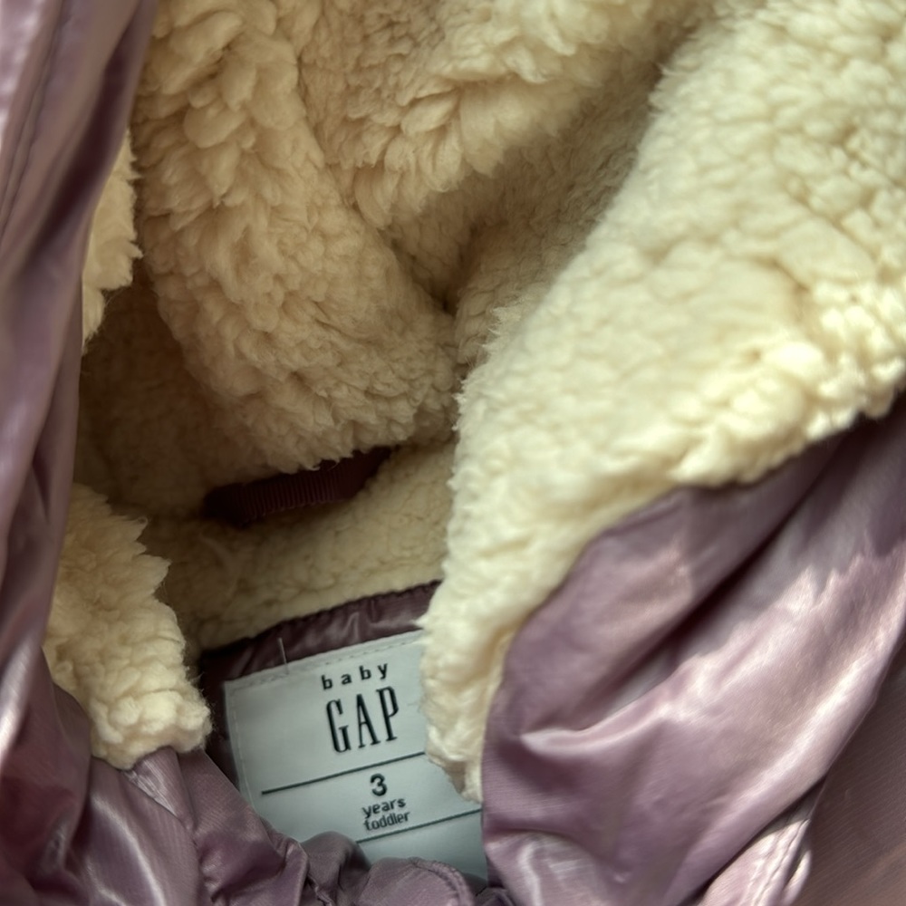 GAP Kids Purple Puffer Jacket - Picture 4 of 4